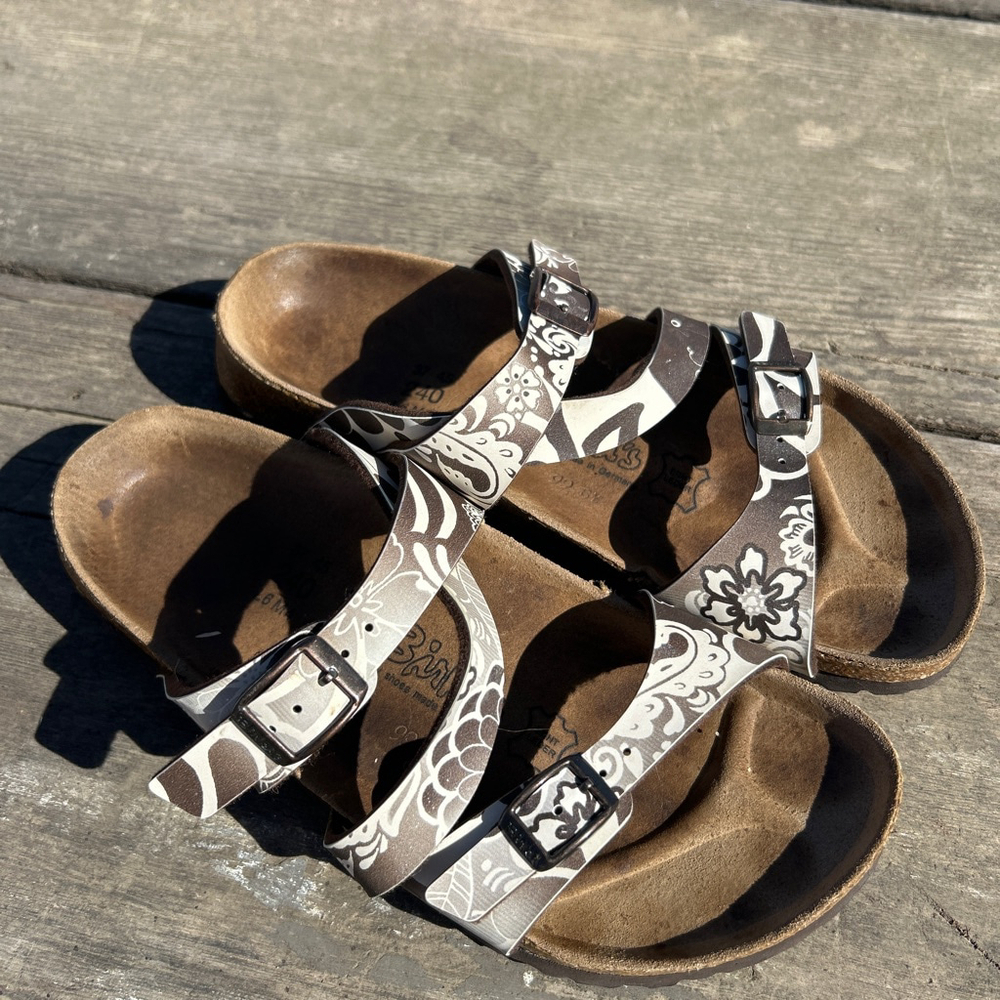Birkenstock Birki’s Women Salina Brown Paisley Birko Flor Sandals Size 37 us 6.5